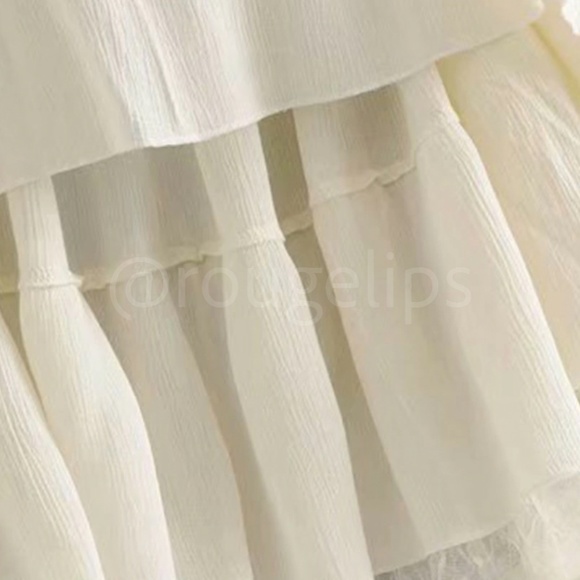 Backless Babydoll Short Dress in Beige - Picture 5 of 16